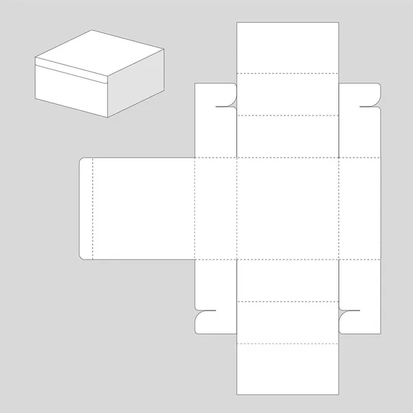 Plantilla Caja Papel Para Pastel — Archivo Imágenes Vectoriales