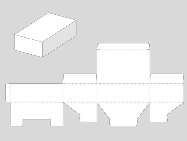 Plantilla Caja Papel Cuadrado — Archivo Imágenes Vectoriales