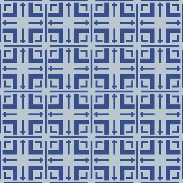 Japanese Square Tile Vector Seamless Pattern — Stock Vector