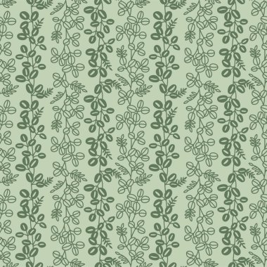 Japon Yapraklı Sarmaşık Vektör Kusursuz Desen