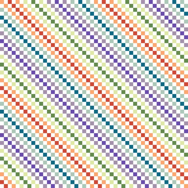 Japanska Rainbow Checkered Vektor Sömlös Mönster — Stock vektor