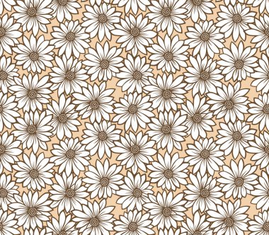 Japon Yaz Çiçeği Vektörü Kusursuz Desen