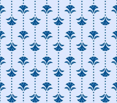 Japon Çiçek Nokta Çizgisi Vektörü Kusursuz Desen