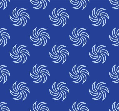 Japon Kıvrımlı Çiçek Çemberi Vektörü Kusursuz Desen