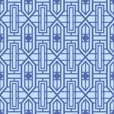 Japon Altıgen Labirent Vektörü Kusursuz Desen