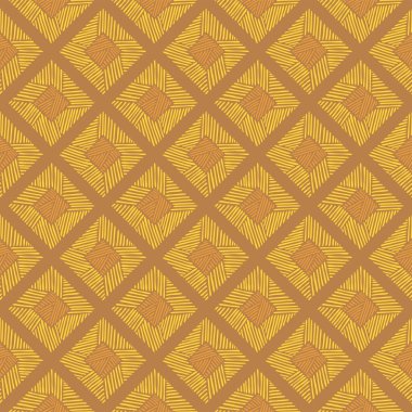 Japanese Luxury Line Textured Diamond Vector Seamless Pattern