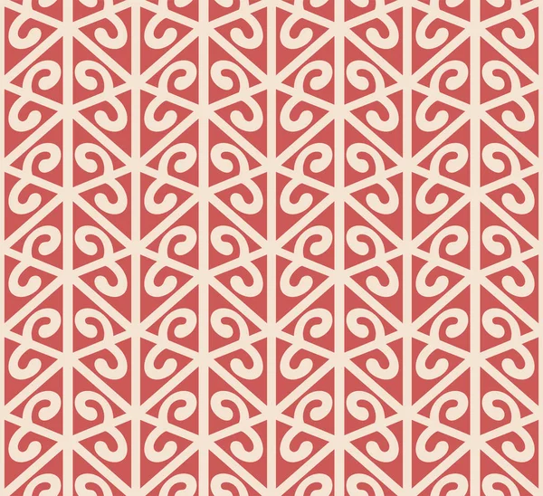 Japanese Curl Line Triangle Vector Seamless Pattern — 스톡 벡터