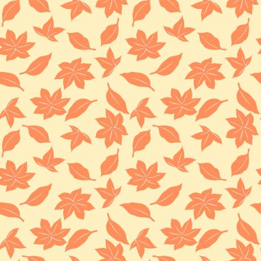 Japon Sonbahar Yaprak Vektörü Kusursuz Desen