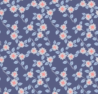 Japon Klasik Buket Şube Vektörü Kusursuz Desen