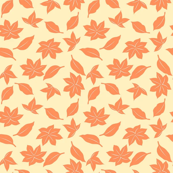Nahtloses Japanisches Herbstblatt Vektor Muster — Stockvektor