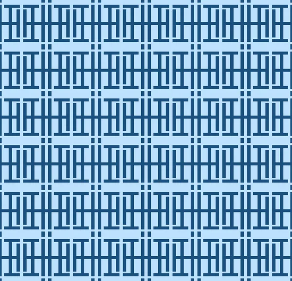 Japanische Square Weave Line Vector Nahtloses Muster — Stockvektor