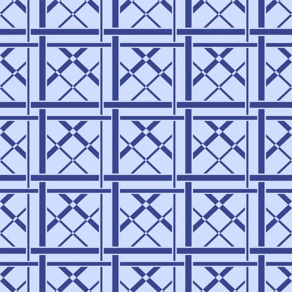 Japanische Kreuzform Square Weave Vector Seamless Pattern — Stockvektor