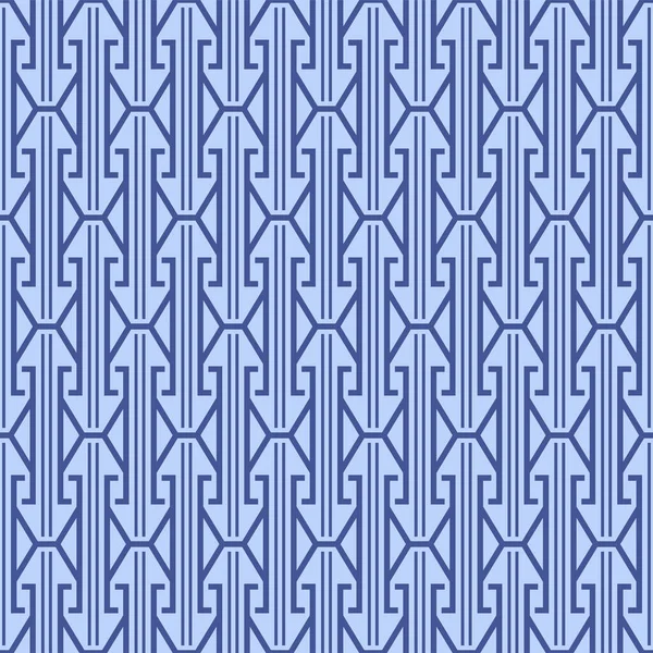 Japanese Geometric Zigzag Mesh Vector Seamless Pattern — 스톡 벡터