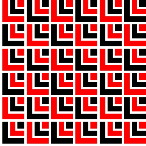 Japanische Rot Schwarz Quadratische Skala Vektor Nahtloses Muster — Stockvektor