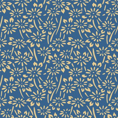 Japon Çiçeği Girdabı Vine Vektörü Kusursuz Desen