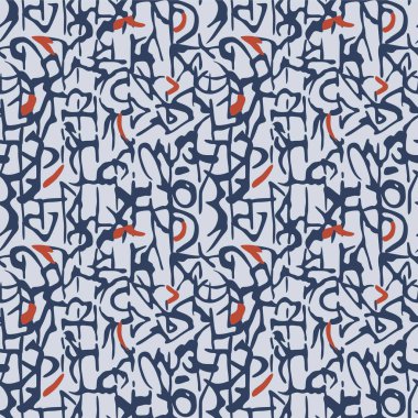 Japanese Tribal Motif Line Vector Seamless Pattern