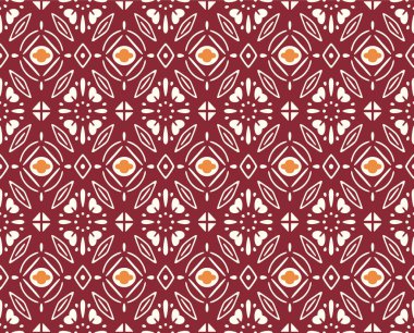 Japon Çiçeği Elmas Motif Vektörü Kusursuz Desen