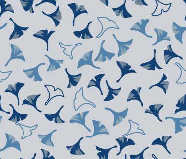 Japon Ginkgo Yaprak Sonbahar Vektörü Kusursuz Desen