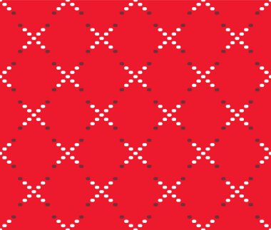 Japon Pikseli Çapraz Çizgi Vektörü Kusursuz Desen