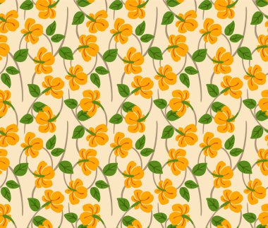 Japon Dönen Yuvarlak Çiçek Yaprak Vektörü Kusursuz Desen