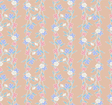 Japon Güzel Çiçek Şubesi Vektörü Kusursuz Desen