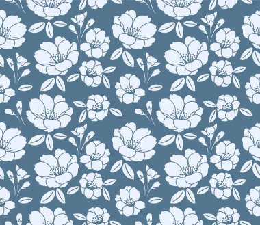 Japon Tatlı Çiçek Vektörü Kusursuz Desen