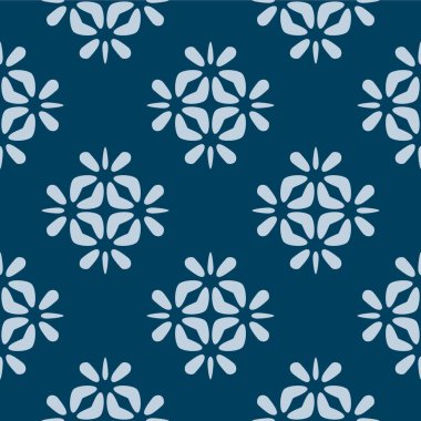 Japon Yıldız Çiçeği Motif Vektörü Kusursuz Desen