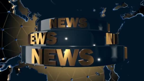 Трансляция мировых новостей — стоковое видео
