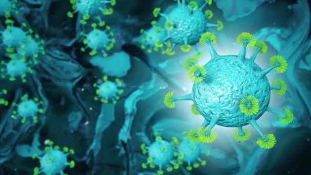 Virus cells bacteria — Stock Video