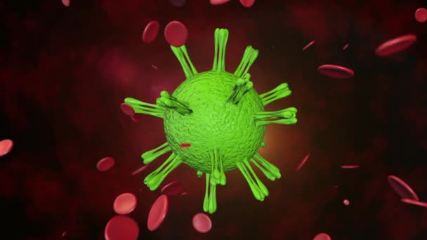 Bakteri sel virus — Stok Video