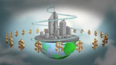 Dolar ile kentsel dünya.