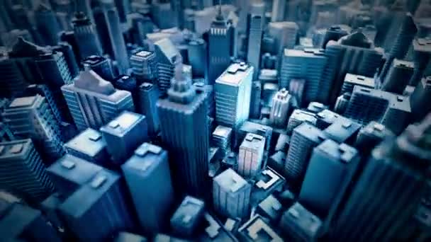 Metropolitan City. Lus animatie. — Stockvideo