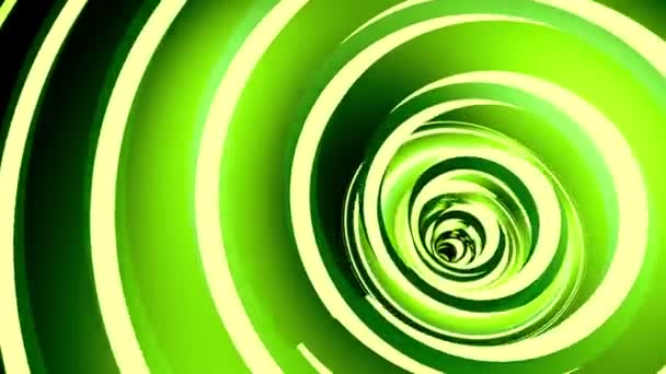 Rotated twisted green tunnel. Loop animation. — Stock Video