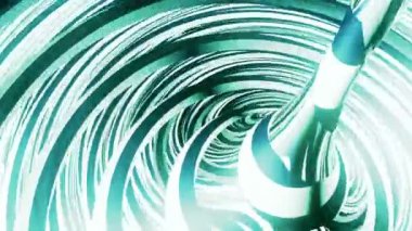 Mavi ve beyaz torus döngü animasyon.