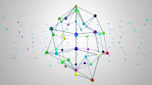 Estrutura da rede. Animação em loop . — Vídeo de Stock