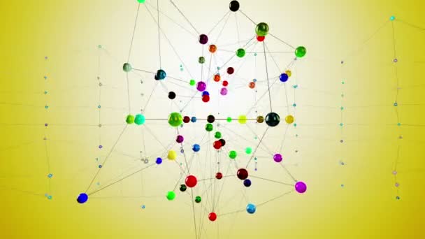 Estrutura da rede. Animação em loop . — Vídeo de Stock
