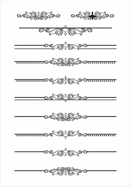 Elementos divisores gráficos decorativos — Archivo Imágenes Vectoriales