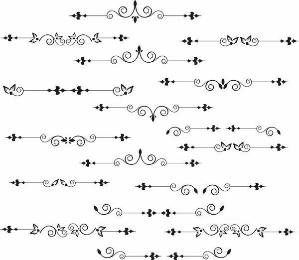 Delimitador Decorativo Conjunto Ruptura Texto — Archivo Imágenes Vectoriales