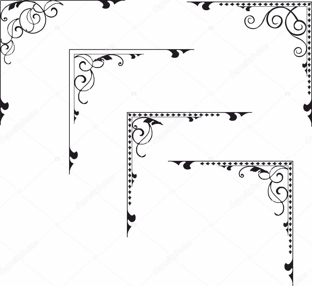 decorative corner with  scroll element