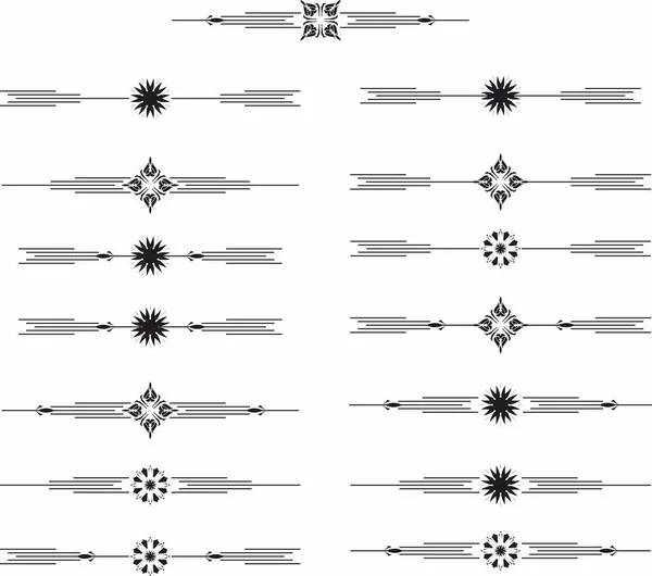 Divisor Elemento Decorativo Patrón Separador — Vector de stock