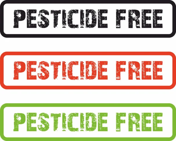 Tampon Inscription Sans Pesticide — Image vectorielle