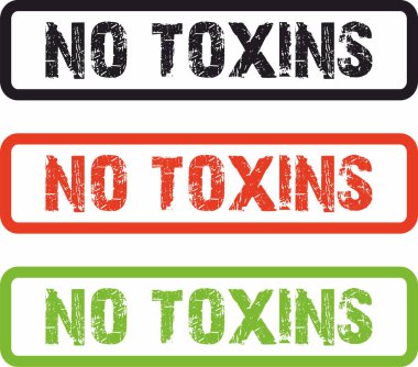 no toxins stamp and inscription  clipart