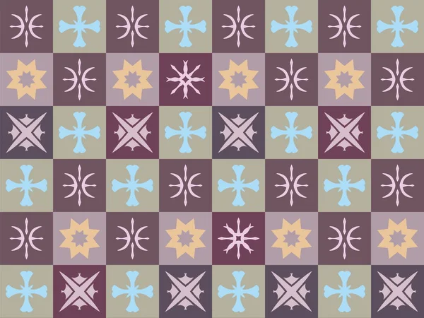 飾りのついた装飾的なカーペットパターン — ストックベクタ
