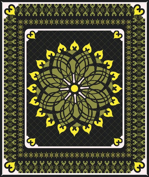 Patrón Alfombra Lujo Decorativo — Vector de stock