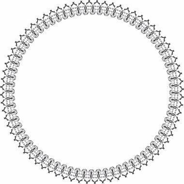 Yuvarlak çerçeve. Çiçek elementi ile dairesel dekoratif çerçeveler 