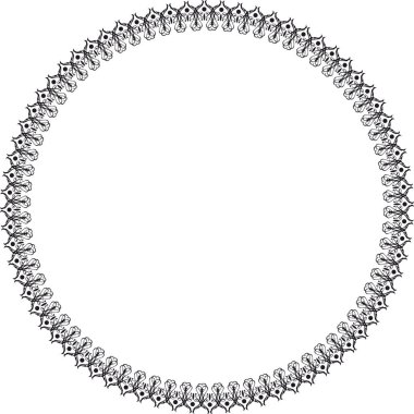 Yuvarlak çerçeve. Çiçek elementi ile dairesel dekoratif çerçeveler 