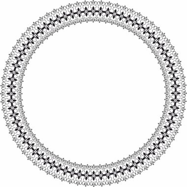 Yuvarlak çerçeve. Çiçek elementi ile dairesel dekoratif çerçeveler 