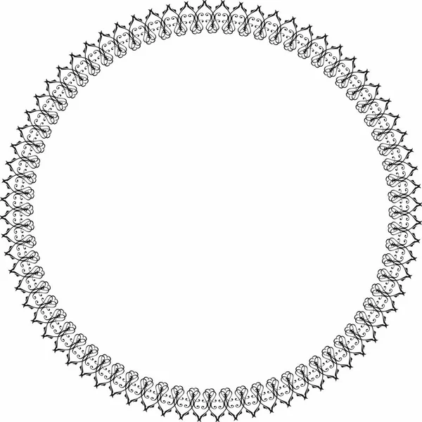 Yuvarlak çerçeve. Çiçek elementi ile dairesel dekoratif çerçeveler 