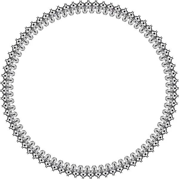 Yuvarlak çerçeve. Çiçek elementi ile dairesel dekoratif çerçeveler 