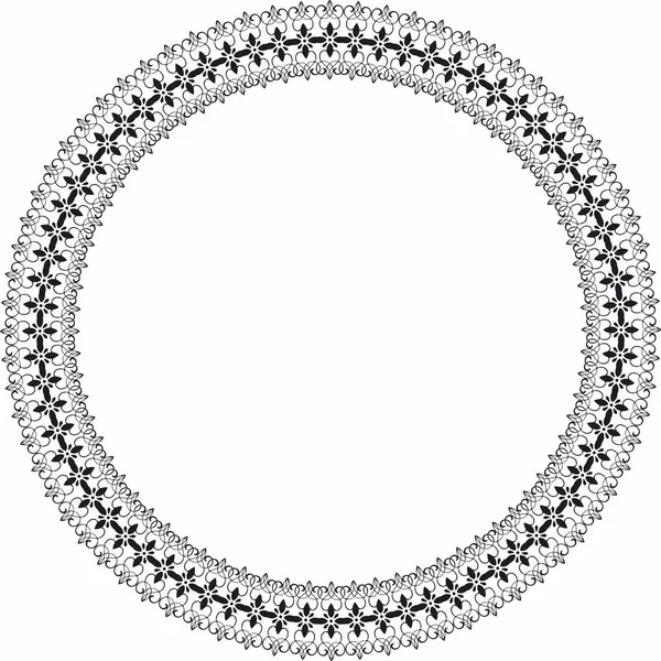 Yuvarlak çerçeve. Çiçek elementi ile dairesel dekoratif çerçeveler 